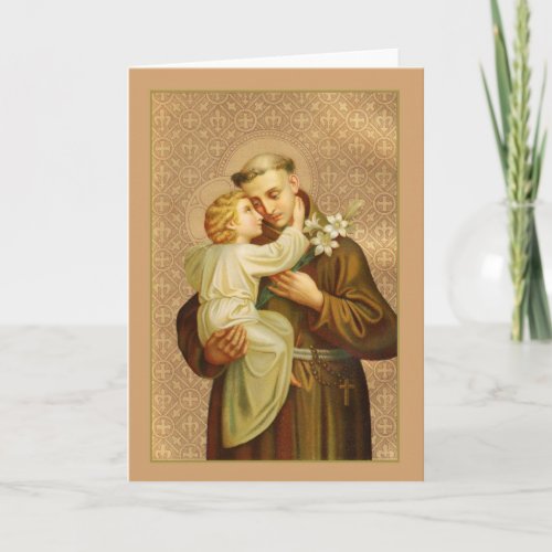 St Anthony of Padua Baby Jesus Card