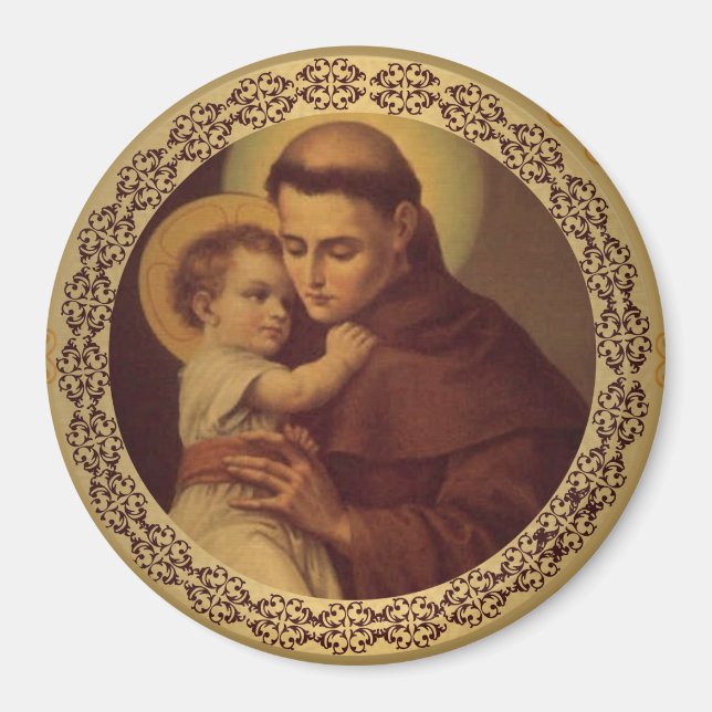 St. Anthony of Padua Baby Jesus Magnet (Front)
