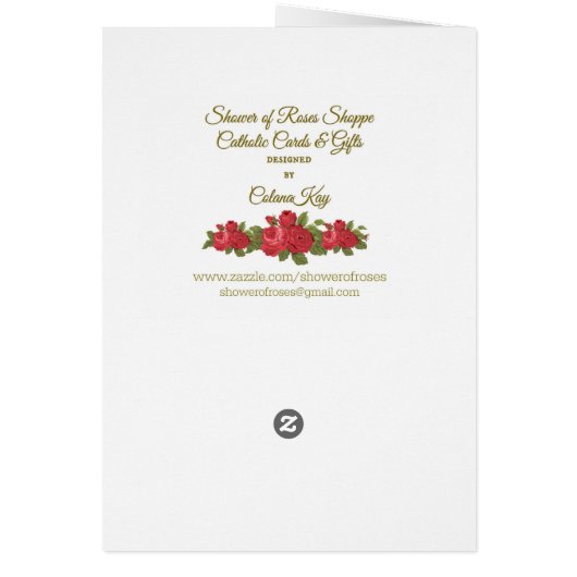 St. Anthony of Padua Baby Jesus Roses (Back)