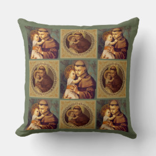 St. Anthony of Padua Baby Jesus Throw Pillow