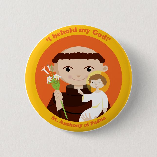 St. Anthony of Padua Button (Front)