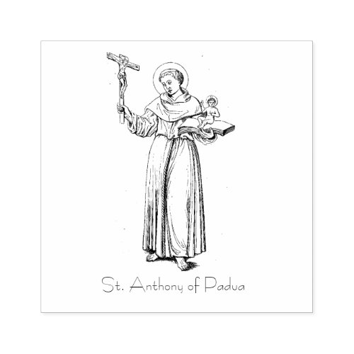 St Anthony of Padua Catholic Religious Rubber Stamp
