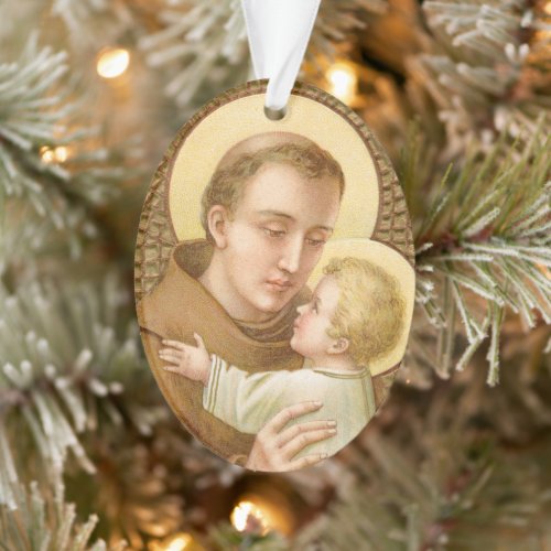 St Anthony of Padua  Christ Child JM 05 Acrylic Ornament