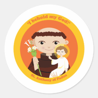 St. Anthony of Padua Classic Round Sticker