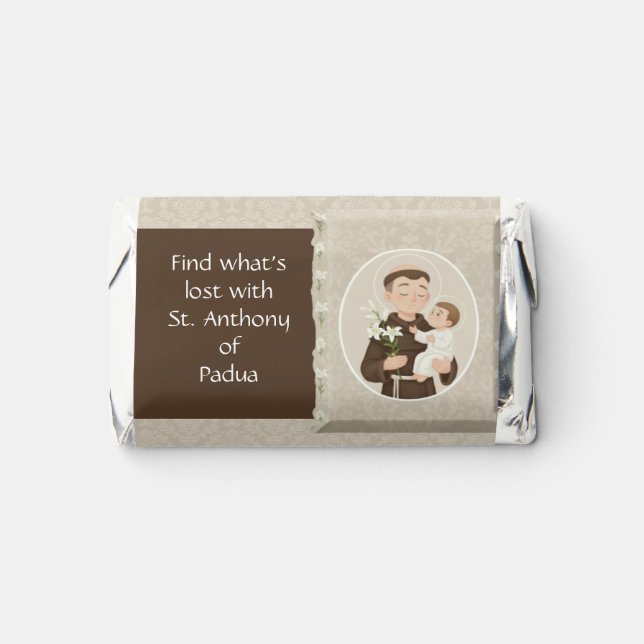 St. Anthony of Padua Find What's Lost  Hershey's Miniatures (Front)