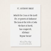 St. Anthony of Padua Holy Cards (Back)