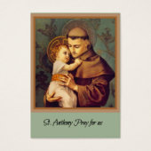 St. Anthony of Padua Holy Cards (Front)