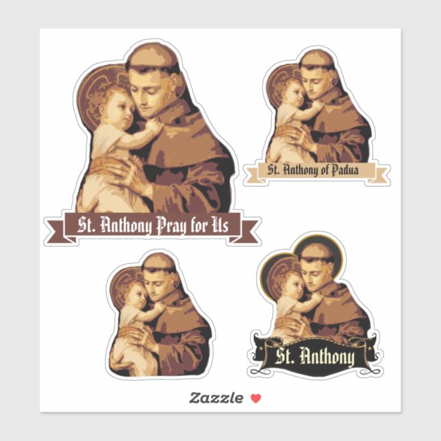 St. Anthony of Padua Jesus Religious Sticker (Sheet)