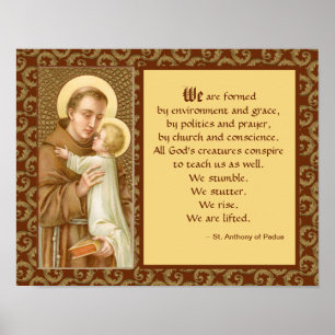 St. Anthony of Padua (JM 05) with Quote Poster