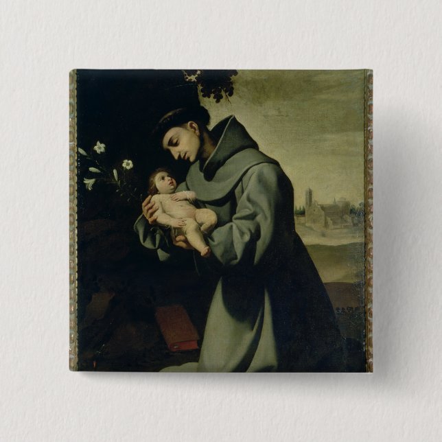 St. Anthony of Padua Pinback Button (Front)