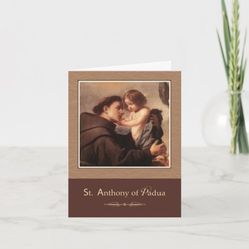 St Anthony of Padua Pray For Us Card
