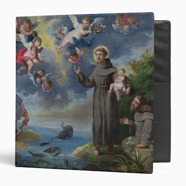 St. Anthony of Padua Preaching to the Fish 3 Ring Binder (Front/Inside)