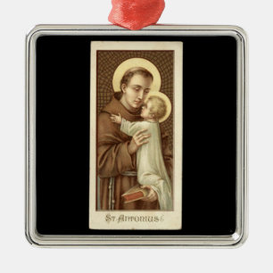 St. Anthony of Padua & the Child Jesus Christ Metal Ornament