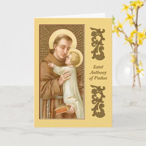 St Anthony of Padua  the Christ Child JM 05 Card