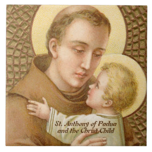St. Anthony of Padua & the Christ Child (JM 05) Ceramic Tile