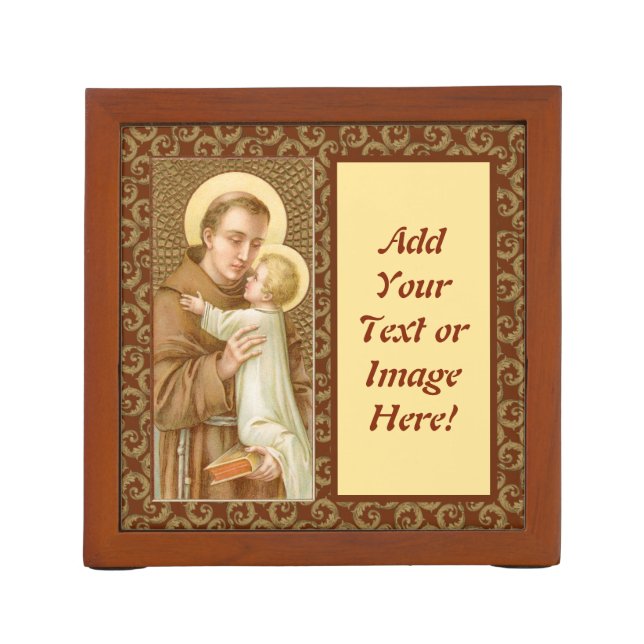 St. Anthony of Padua & the Christ Child (JM 05) Desk Organizer (Back)