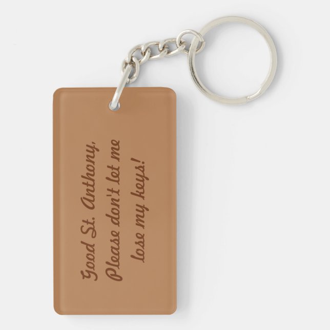 St. Anthony of Padua & the Christ Child (JM 05) Keychain (Back)