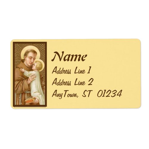 St Anthony of Padua  the Christ Child JM 05 Label