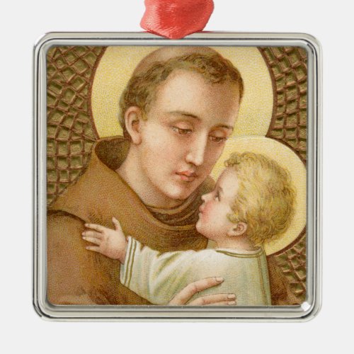 St Anthony of Padua  the Christ Child JM 05 Metal Ornament