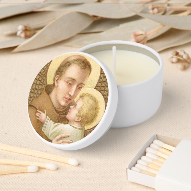 St. Anthony of Padua & the Christ Child (JM 05) Mini Candle Favors (Insitu)