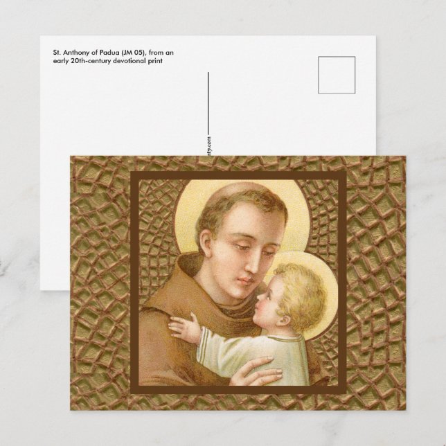 St. Anthony of Padua & the Christ Child (JM 05) Postcard (Front/Back)
