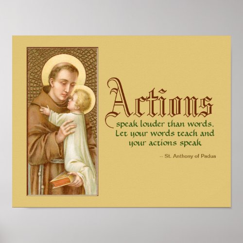 St Anthony of Padua  the Christ Child JM 05 Poster