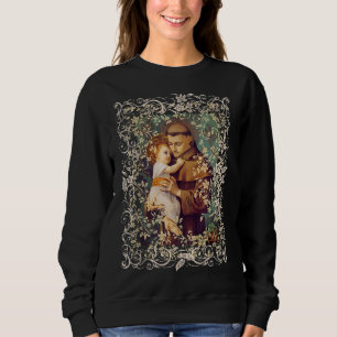 St Anthony of Padua Vintage Catholic Saint Infant  Sweatshirt