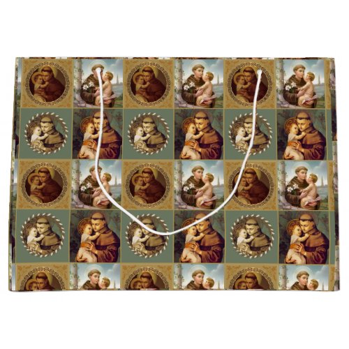 St Anthony of Padua with Baby Jesus Large Gift Bag