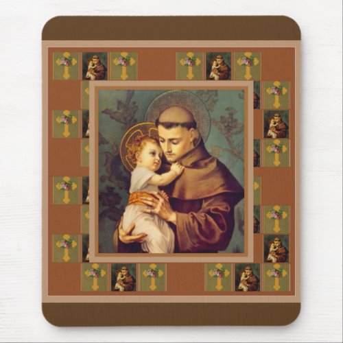 St Anthony of Padua with Baby Jesus Mouse Pad