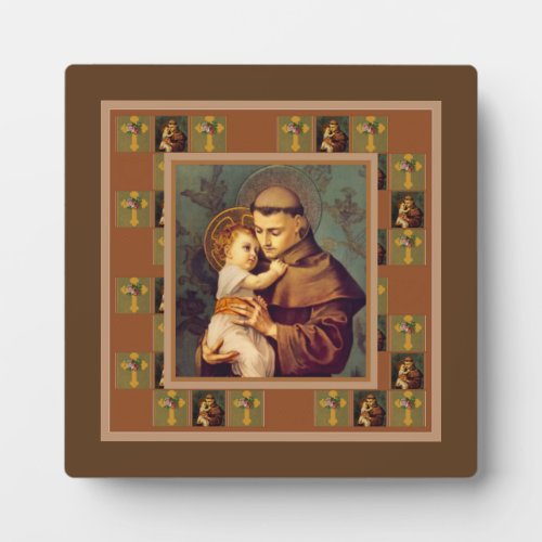 St Anthony of Padua with Baby Jesus Plaque