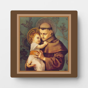 St. Anthony of Padua with Baby Jesus Plaque