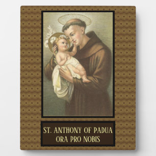 St. Anthony of Padua with Baby Jesus Plaque