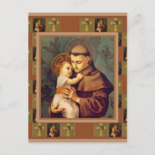 St. Anthony of Padua with Baby Jesus Postcard (Front)