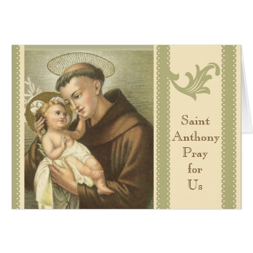 St Anthony of Padua with Baby Jesus Prayer