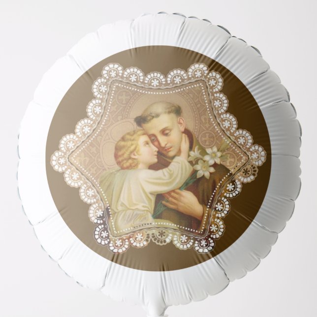 St. Anthony of Padua with Baby Jesus Religious Balloon (Front)
