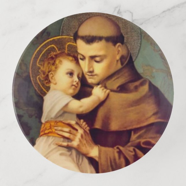 St. Anthony of Padua with Baby Jesus Trinket Tray (Front)