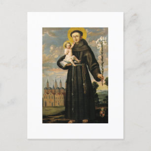 St Anthony of Padua with Child Jesus Postcard
