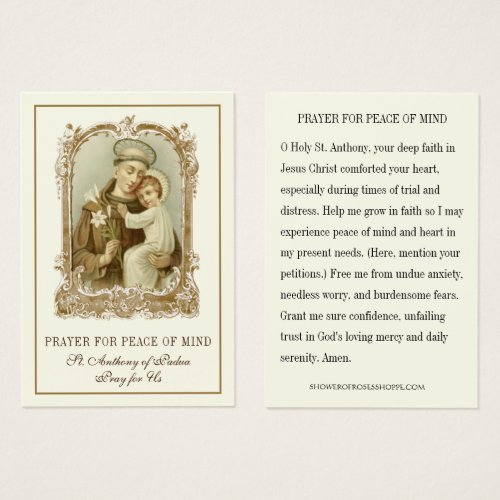 St Anthony Prayer for Peace of Mind  Heart