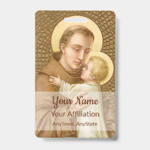 St. Anthony & the Christ Child (JM 05; Style 1) Badge