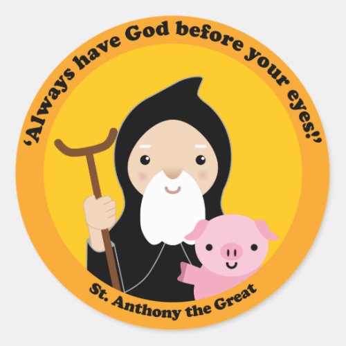 St Anthony the Great Classic Round Sticker