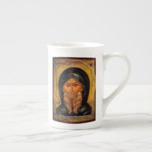 St. Anthony the Great Icon & Quote Bone China Mug