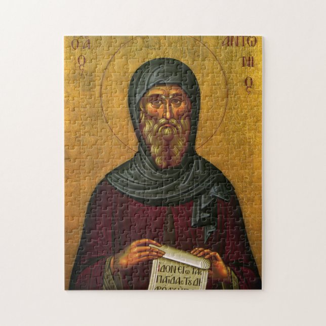 St. Anthony the Great Orthodox Christian Icon Jigsaw Puzzle (Vertical)