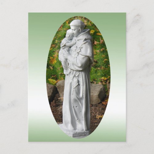 St Anthony with 2025 Calendar on Back Postcard