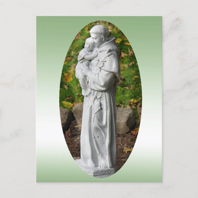 St. Anthony with 2025 Calendar on Back Postcard