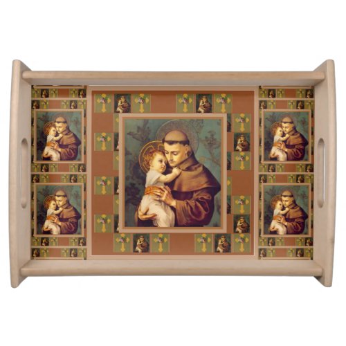 St Anthony with Child Jesus Serving Tray