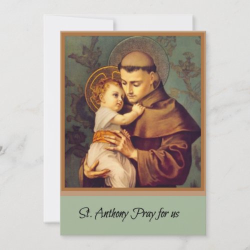 St Anthonys Brief Catholic Prayer Religious Card