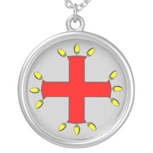 St Anthony's Cross Silver Plated Necklace