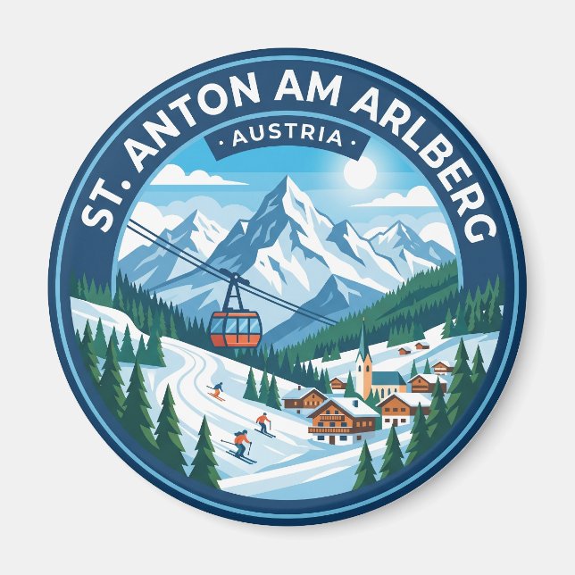 St. Anton am Arlberg Austria Magnet (Front)
