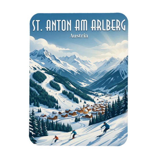 St. Anton am Arlberg Austria Magnet (Vertical)