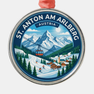 St. Anton am Arlberg Austria Metal Ornament